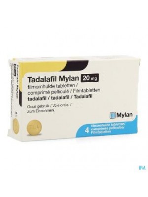 Tadalafil 20 mg. 8 tablets